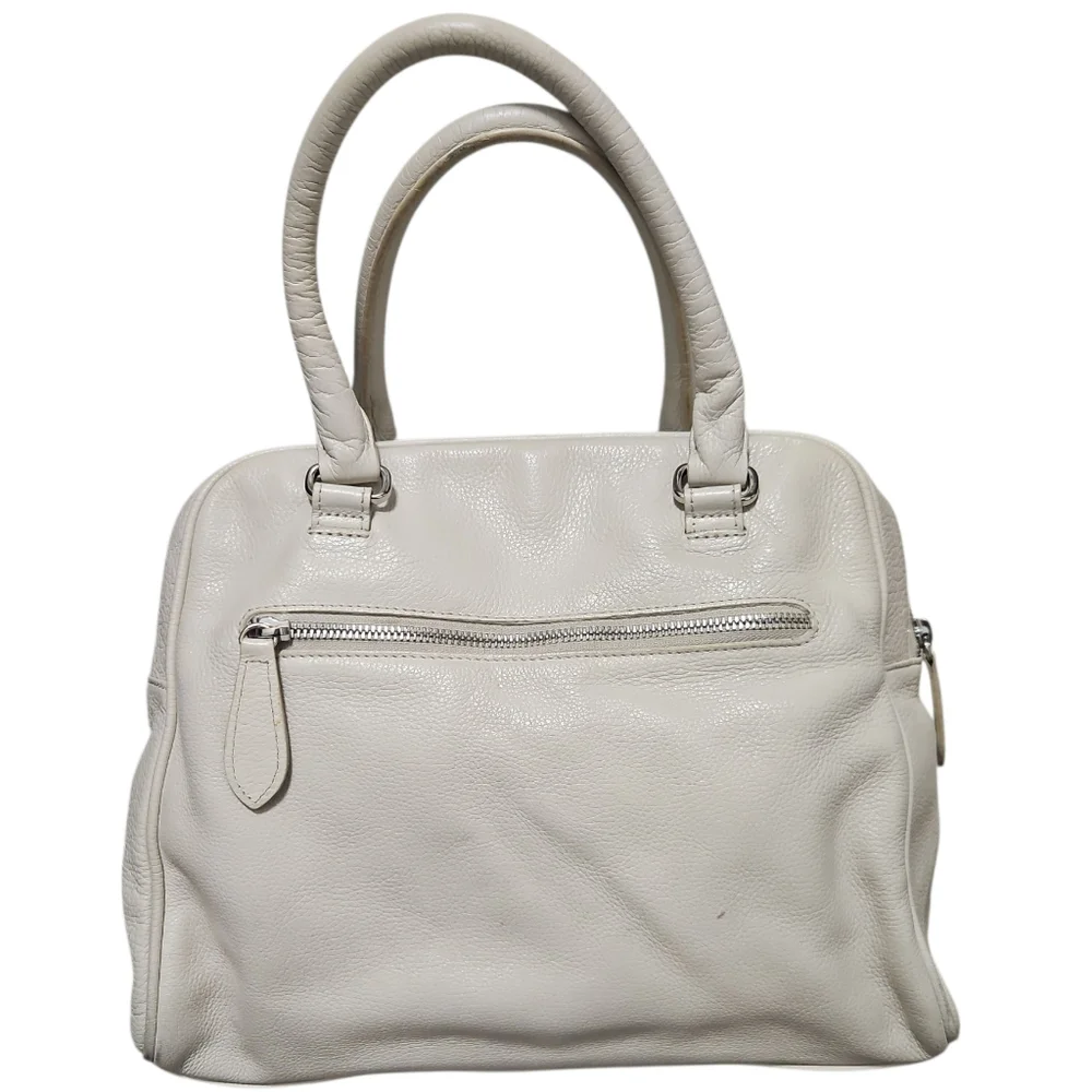 Brighton My Flat in London Leather Satchel, Dust Bag, Scarf, And Authentication